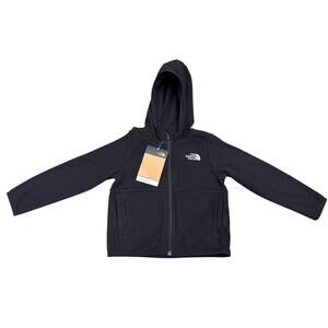 The North Face Kids Glacier Full-Zip Hoodie 3 3T Black Fleece Hooded Jacket NWT